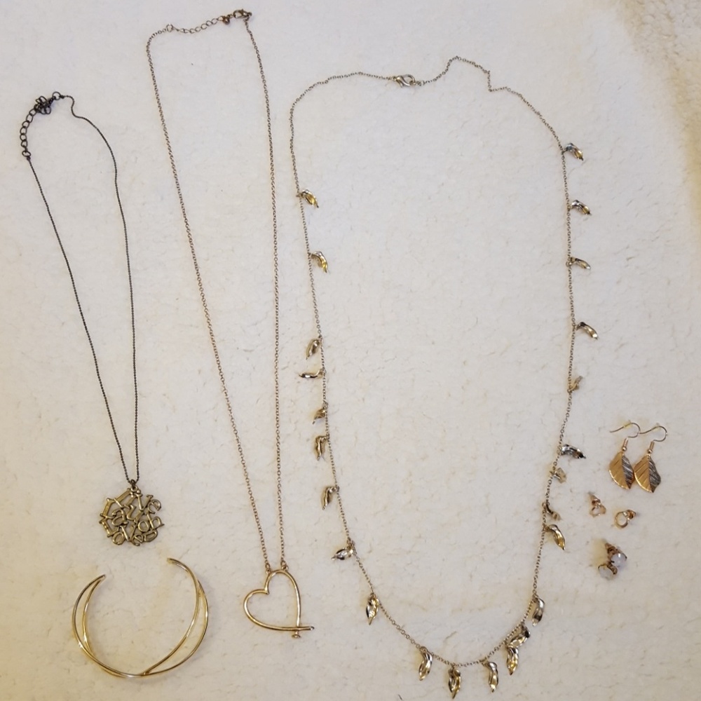 Jewelry! Necklaces, cuff bracelet, earrings
